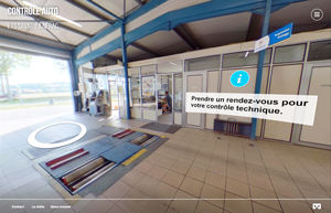 Image d'accueil de la visite virtuelle 360° du centre de Contrôle Auto Néracais