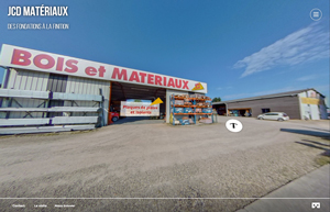 Image d'accueil de la visite virtuelle 360° du magasin JCD Matériaux