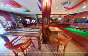 Image extraite de la visite virtuelle 360° du restaurant Le Massalet