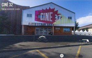 Image d'accueil de la visite virtuelle 360° du Ciné 32 à Auch.