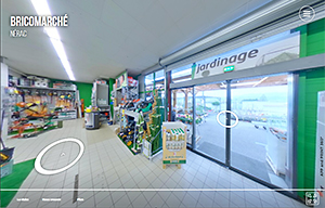 Image d'accueil de la visite virtuelle 360° du magasin de matériaux bricolage Nérac (47600)